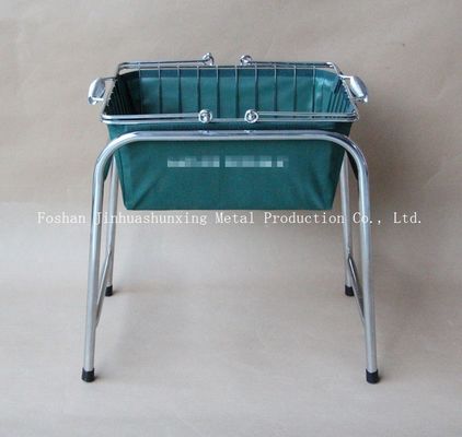 De groene Mand van de Kleurenw215mm L285mm Draad voor Badkamers, Kicthen met Handvatten, Basis, Doekzak