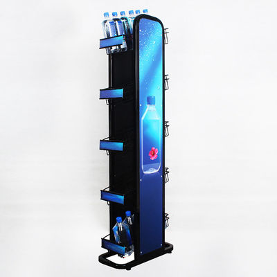 5 de Flessenrek van het vloermineraalwater met Logo Metal 240W*500L*1450mmH