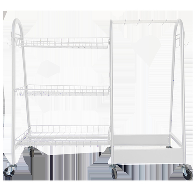 Van het de Balrek van de metaalgarage van de de Sportuitrustingopslag de Rolling Organisator With Baskets