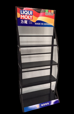 Aangepaste displayhouder auto metalen motorolie display rekken Mobil one motorolie display rack opslag stand rack