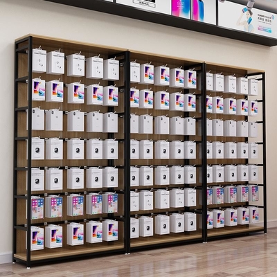 Sok en Mobiele Telefoontoebehoren, het Rek Houten Planken van de Meubilair Houten Vertoning voor Kosmetische Winkel