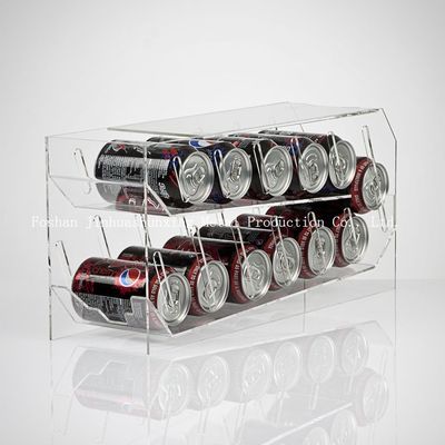 Draagbare TUV Twee Duidelijk Acryl de Opslagvakje van het Bandcertificaat voor Drank, Plastiek Ingeblikt de Opslagrek van de Voedselvoorraadkast