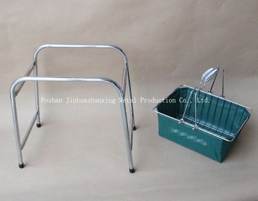 De groene Mand van de Kleurenw215mm L285mm Draad voor Badkamers, Kicthen met Handvatten, Basis, Doekzak