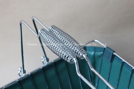 De groene Mand van de Kleurenw215mm L285mm Draad voor Badkamers, Kicthen met Handvatten, Basis, Doekzak