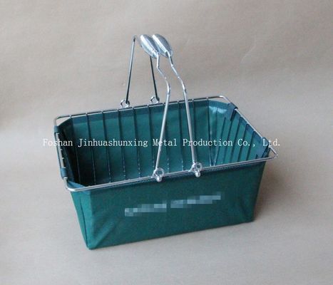 De groene Mand van de Kleurenw215mm L285mm Draad voor Badkamers, Kicthen met Handvatten, Basis, Doekzak