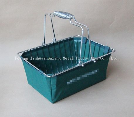 De groene Mand van de Kleurenw215mm L285mm Draad voor Badkamers, Kicthen met Handvatten, Basis, Doekzak