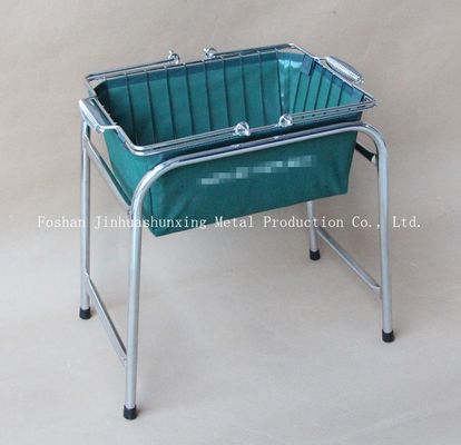 De groene Mand van de Kleurenw215mm L285mm Draad voor Badkamers, Kicthen met Handvatten, Basis, Doekzak