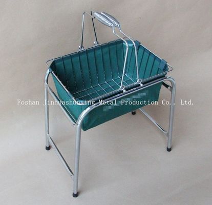 De groene Mand van de Kleurenw215mm L285mm Draad voor Badkamers, Kicthen met Handvatten, Basis, Doekzak