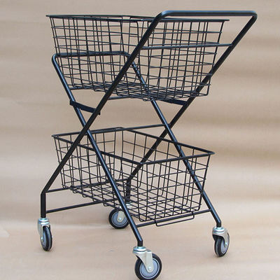 Twee Lagen van de de Sportuitrustingopslag van H950mm W600mm het Rek, Vouwbare het Karretje van de Tennisbal