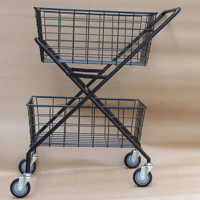 Twee Lagen van de de Sportuitrustingopslag van H950mm W600mm het Rek, Vouwbare het Karretje van de Tennisbal