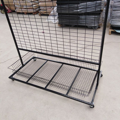 Multifunctionele Supermarkt Kleinhandelsmesh wire hanging display rack met pvc-Aanplakborden