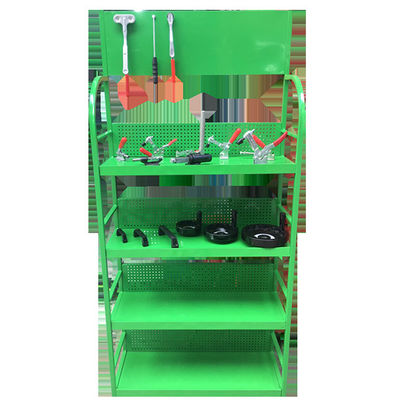 Douane het opschorten van de de Toebehorenvertoning van de supermarktauto het Rek Groen Geel Wit