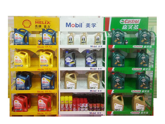 Douane het opschorten van de de Toebehorenvertoning van de supermarktauto het Rek Groen Geel Wit