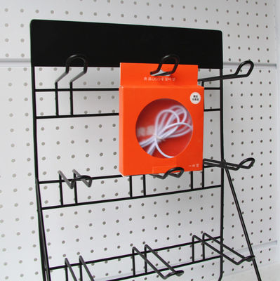 Mini Metal Wire Display Rack, de Oortelefoonhouder van Draadmesh display stands for battery