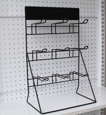 Mini Metal Wire Display Rack, de Oortelefoonhouder van Draadmesh display stands for battery