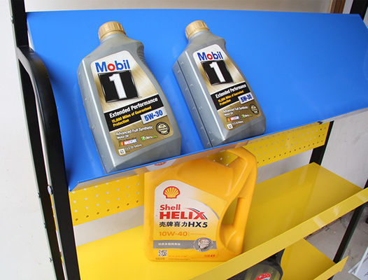 Gele Kleur 4 Freestanding Planken van het Rijmetaal voor de Opslag van Autotoebehoren