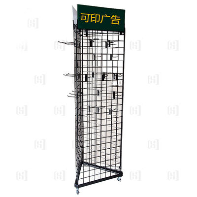 3 opgeruimde van de het Netsupermarkt van de Driehoeksdraad de Vertoningsrekken met Logo And Casters