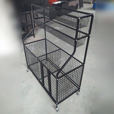 42inch de Sportuitrustingorganisator Rack With Baskets van de hoogte36inch Lengte en Haken