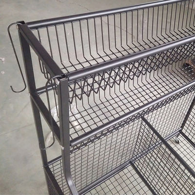 42inch de Sportuitrustingorganisator Rack With Baskets van de hoogte36inch Lengte en Haken