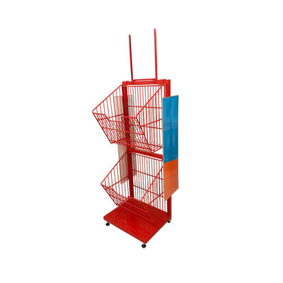 Mesh Wire Red Color 400mm de Vertoningsrekken van de Lengtesupermarkt voor Koekjessuikergoed