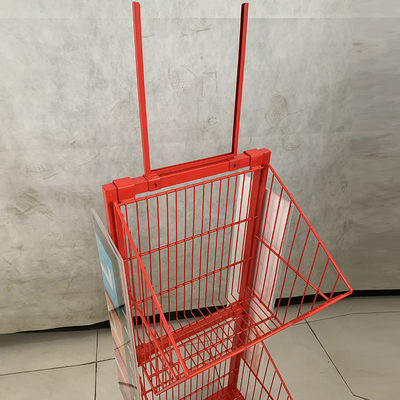 Mesh Wire Red Color 400mm de Vertoningsrekken van de Lengtesupermarkt voor Koekjessuikergoed
