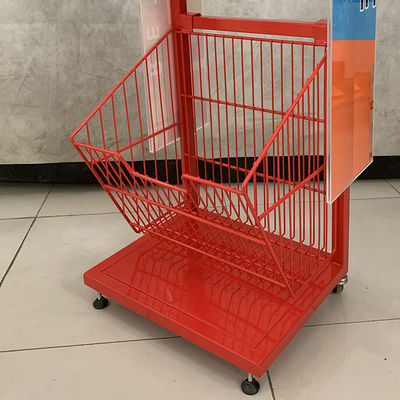 Mesh Wire Red Color 400mm de Vertoningsrekken van de Lengtesupermarkt voor Koekjessuikergoed