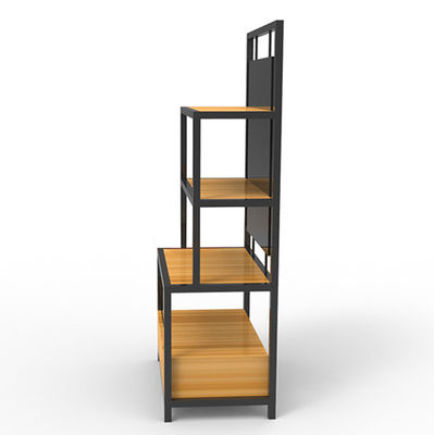 Lengte 650mm Breedte 350mm Ijzer en Houten Planken, Ijzer en Houten Boekenrekzwarte