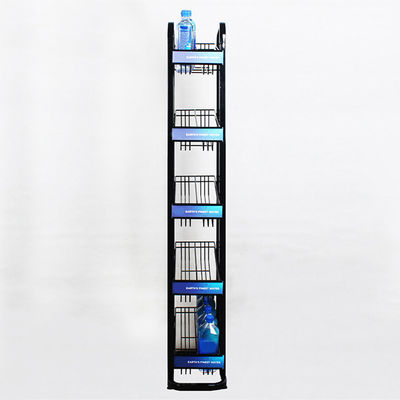 5 de Flessenrek van het vloermineraalwater met Logo Metal 240W*500L*1450mmH
