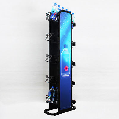5 de Flessenrek van het vloermineraalwater met Logo Metal 240W*500L*1450mmH