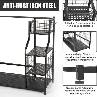 OEM Zwarte Kleur 2 de Garageorganisator Rack For Supermarket van de Golfzak