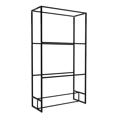 Van de de Kledingsorganisator van de douanelaag van de de Rijenstof van Rack Black Three de Vertoningsrek