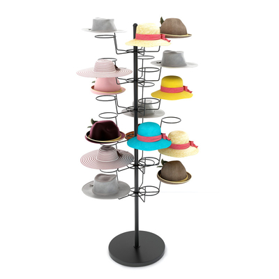 6 van het de Vertoningsrek van de bandenhelm van het de Vloermetaal de Tribune van de de Hoedenvertoning voor de Moederbaby Fedora Cap van de Zonhoed